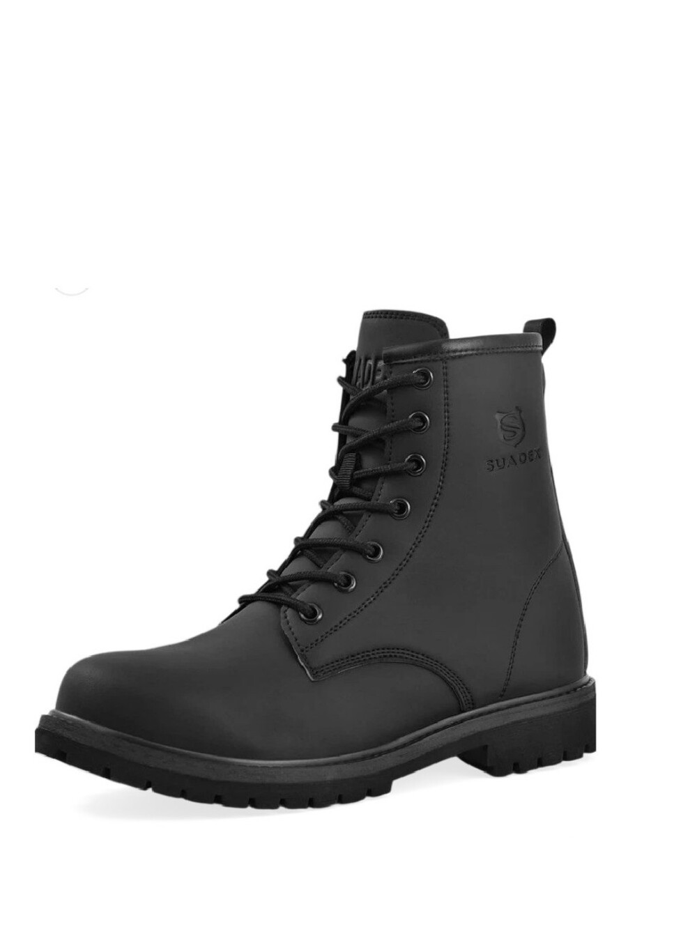 New Steel Toe Suadex Men’s Black Lace-Up Combat Safety Working Boots Size 10
